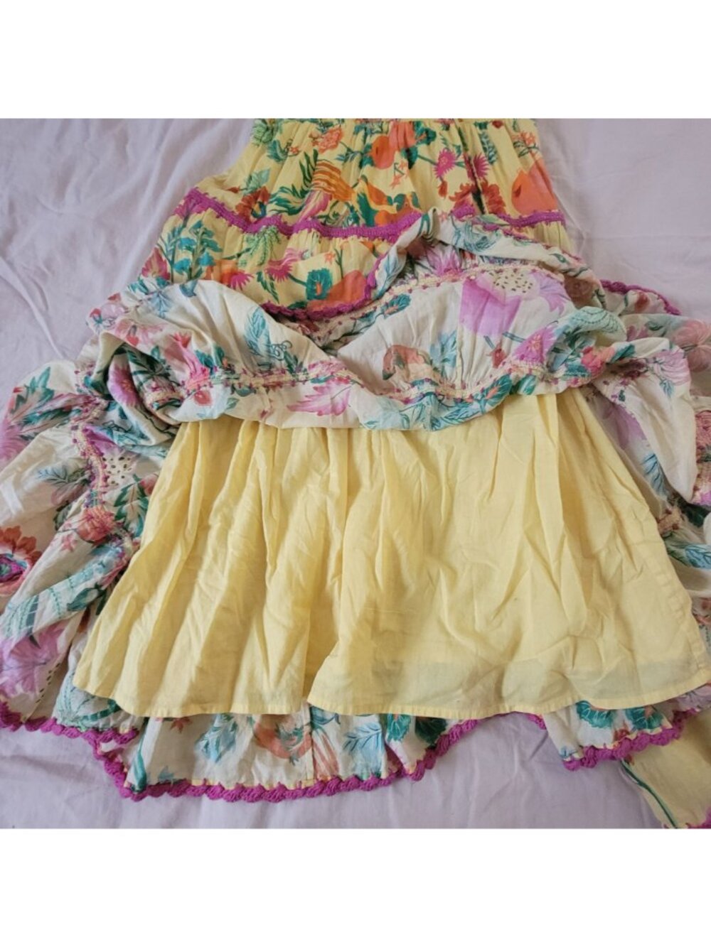 Anthropologie Farm Rio Delicate Fruit Garden Halter Maxi Dress Whimsical Women M - Picture 7 of 9